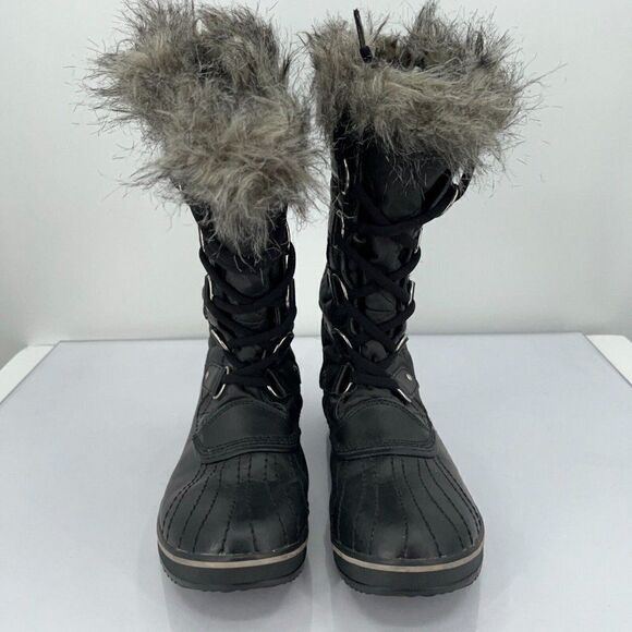 Sorel Women's Tofino II Winter Snow Boot 8.5 Black Waterproof Snow Calf Faux Fur - Picture 4 of 15